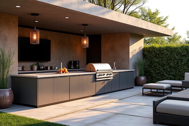 Luxury outdoor kitchen installation
